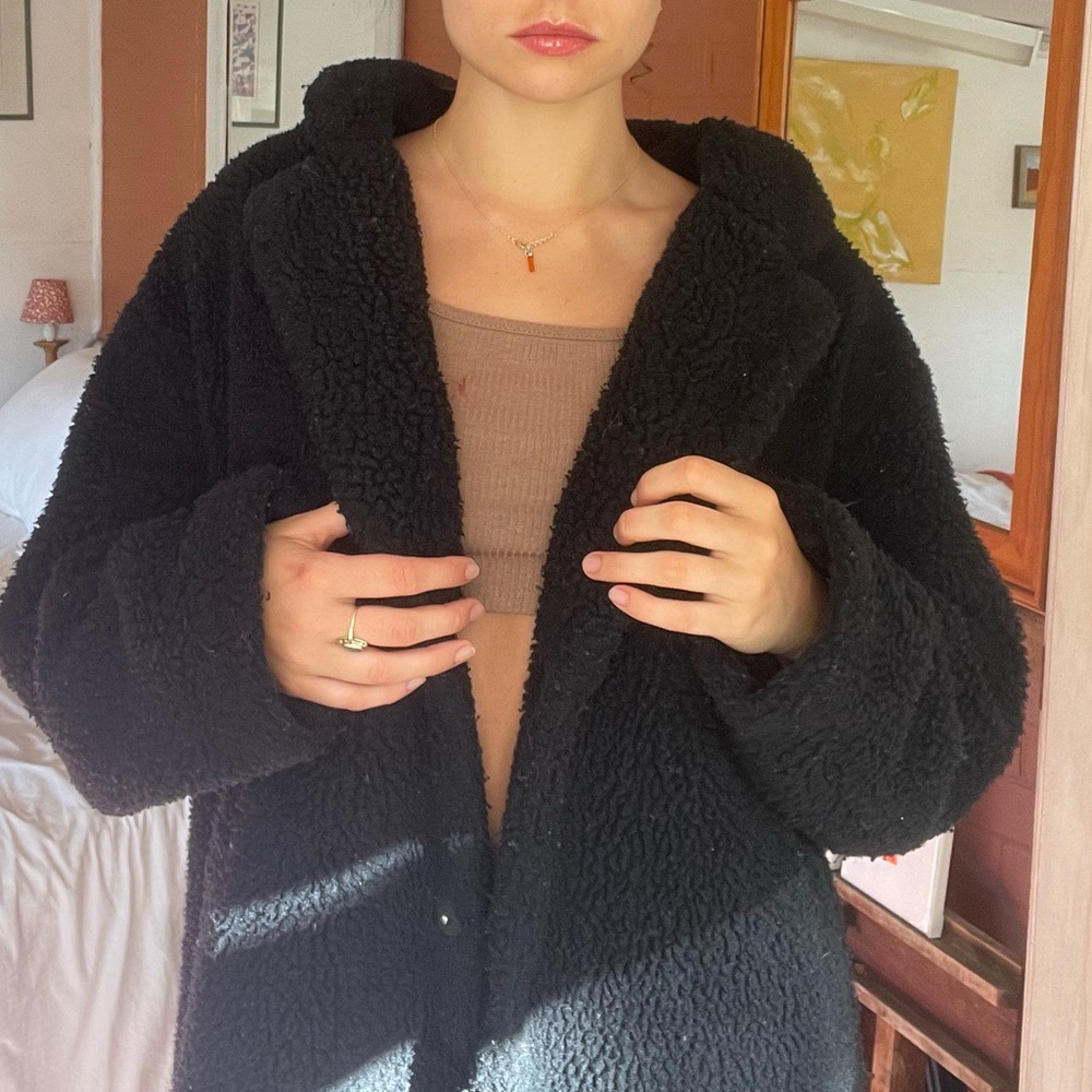 Super oversized black coat